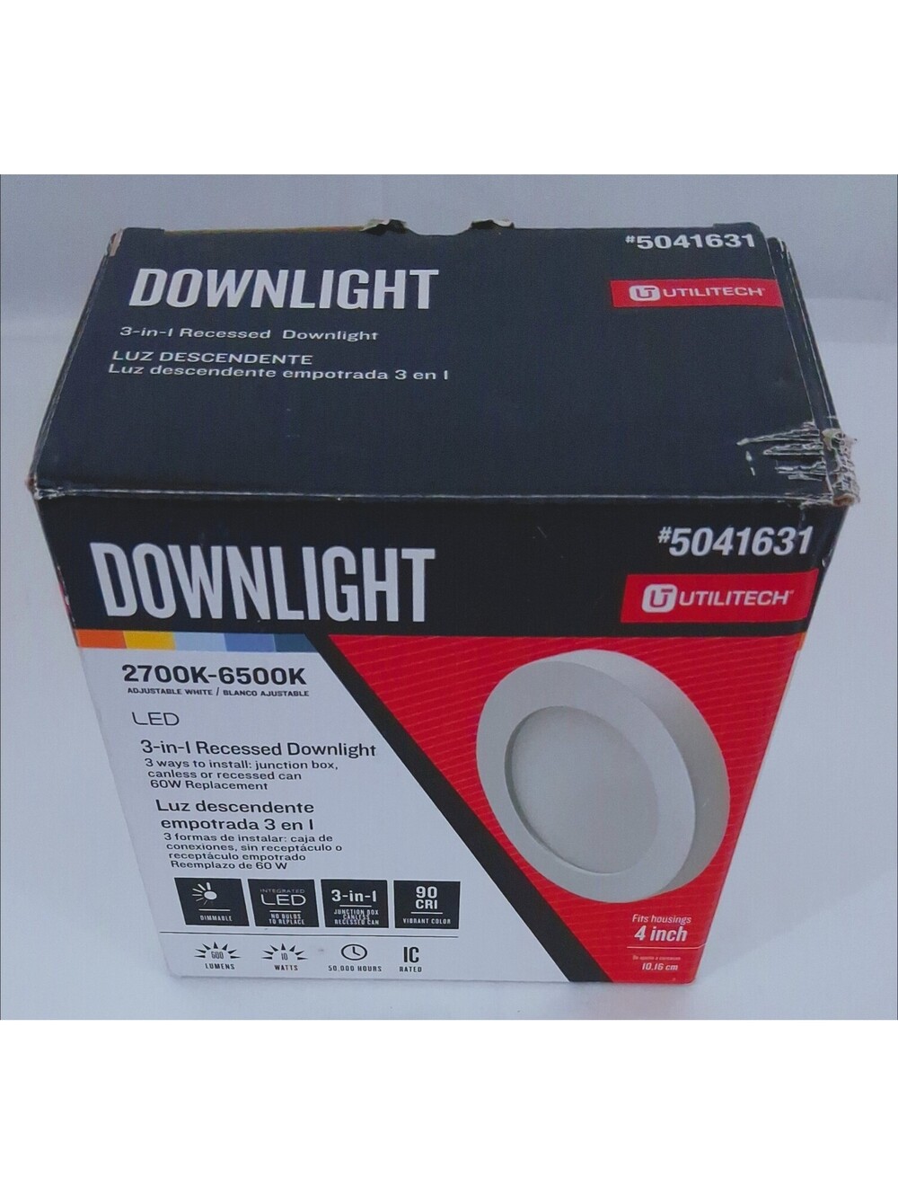 UTILITECH DownLight 2700K-6500K 5041631 Fits Housings 4" MOL1181-LED10K9027 New